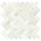 Msi Greecian White Herringbone Pattern SAMPLE Polished Marble Mesh-Mounted Mosaic Tile ZOR-MD-0453-SAM - alternate 1